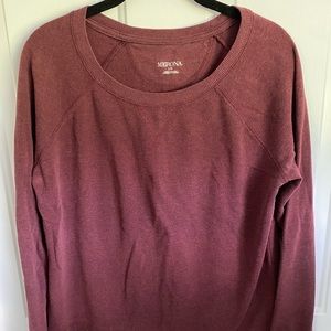 Target Merona basic long sleeve t shirt sweatshirt red/burgundy Size Large